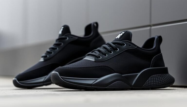black on black men's sneakers