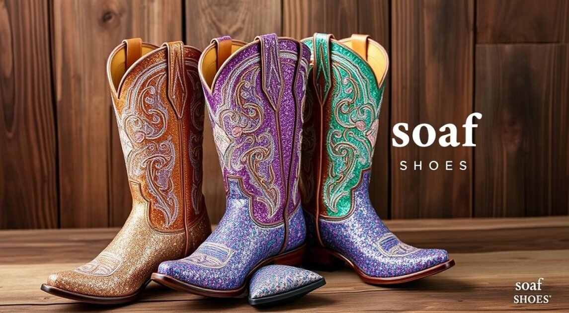 glitter cowboy boots