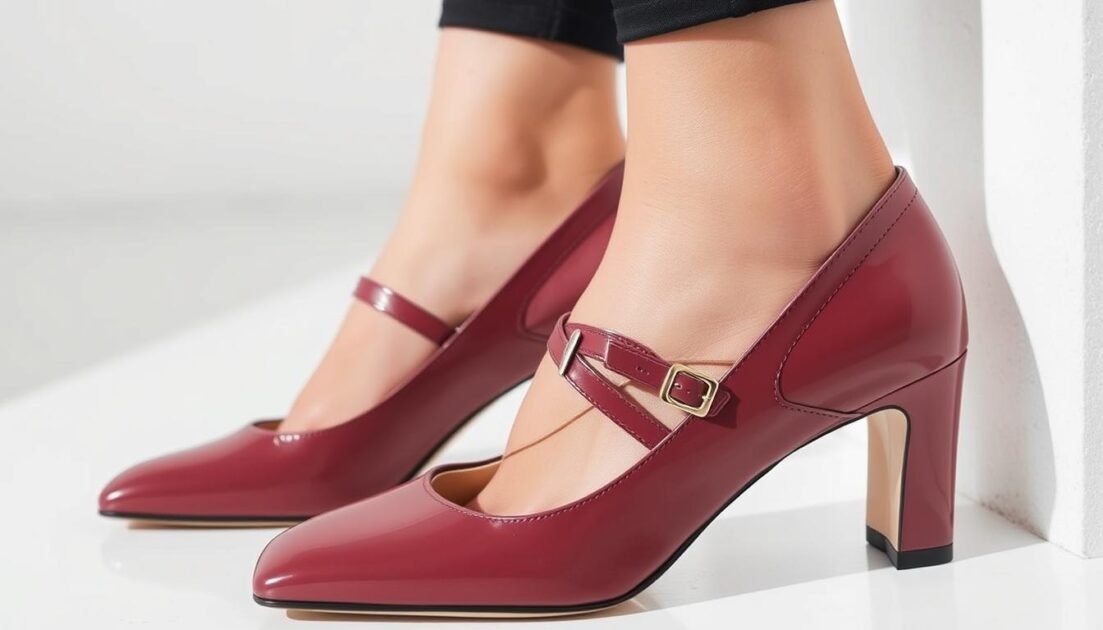 square toe mary jane heels
