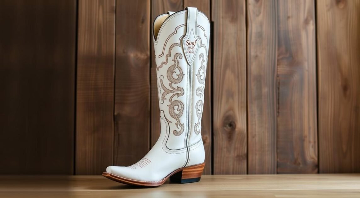 tall white western wear boots