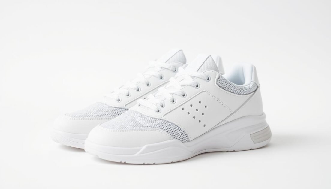 white tennis trainers