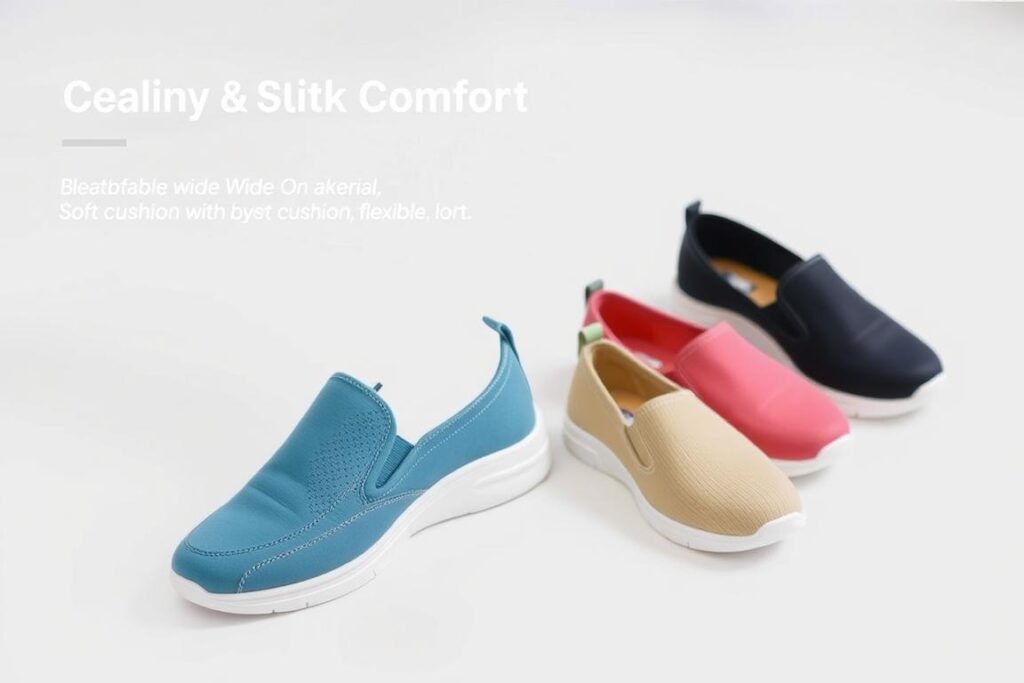 wide slip on sneakers